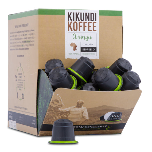 Cups | espresso | dispenserdoos met 100 capsules